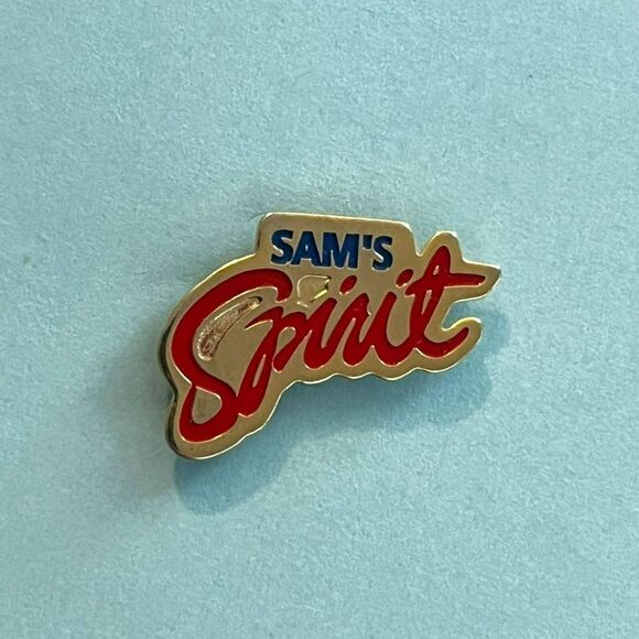 Vintage Sam's Club Spirit Badge Pin‎ Metal Gold Trim Associate Employee - Picture 1 of 4